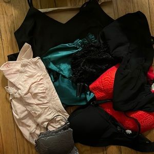 Womens 34C Bras and Small Lingerie Bundle
